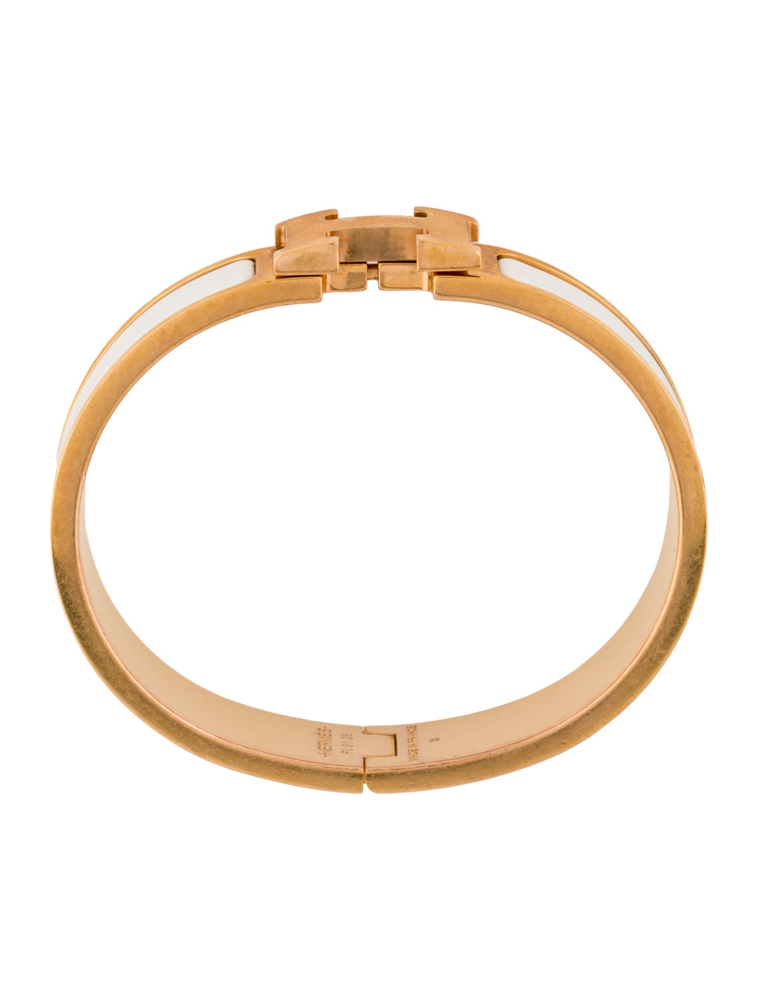 Hermès Enamel Clic H Bangle Bracelet